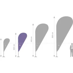 PRO M reklameflagstang - 340 cm