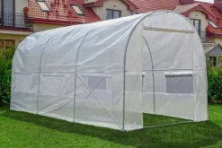 Professionelt drivhus til grøntsager - Holdbar metalramme, UV-4 filterfilm, ventilationsvinduer