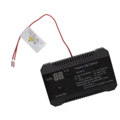 Propangasdetektor til autocampere med høj 85dB alarmlyd - UL-certificeret sensor (sort)
