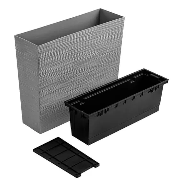 Prosperplast Blomsterkrukke 12l Furu Collection 58x18x49.8 Cm Grå