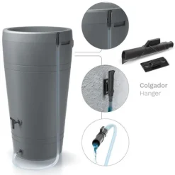 Prosperplast Tilslutning Til Vandtank Icanset Collection 37x30x5 Cm Sort