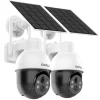 PTZ Solkamera, 5MP Opløsning, To-Vejs Lyd,4mm, 2PCS, EU Stik