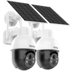 PTZ Solkamera, 5MP Opløsning, To-Vejs Lyd,4mm, 2PCS, EU Stik