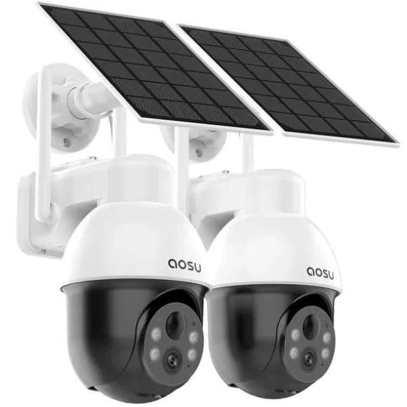PTZ Solkamera, 5MP Opløsning, To-Vejs Lyd,4mm, 2PCS, EU Stik