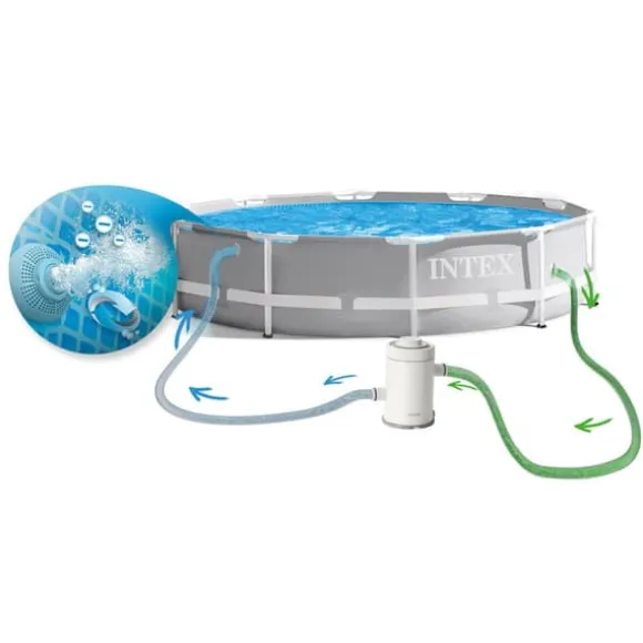 Rammehavepool 305 x 76 cm 15-i-1 INTEX 26702 + boblemaskine GRATIS