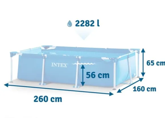 Rammehavepool 260 x 160 x 65 cm 2 i 1 INTEX 28271