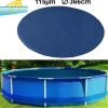 RAMROXX 12ft Solardække til pool - Sort & Blå, 366cm, UV-stabiliseret PE, Opvarmer vand 4-8°C