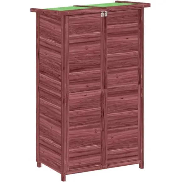 Redskabsskur til haven 83x57x140 cm massivt fyrretræ mokkafarve - Værktøjsskur - Værktøjsskure - Home & Living