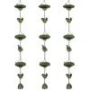 Regnkæde 3-pak, 123 cm, metal med fugle & klokke, med ophæng, grøn