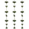 Regnkæde 3-pak, 123 cm, metal med fugle & klokke, med ophæng, grøn