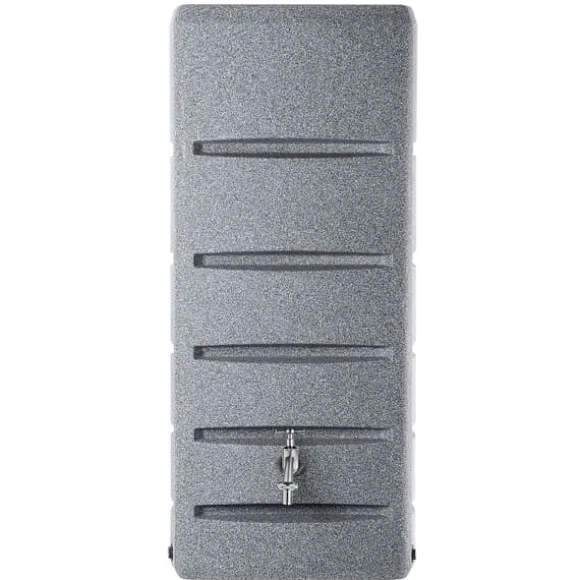 Regnvandstank, 260L kapacitet, holdbart plastik, smart dræningsdesign, overjordisk stabilitet, moderne granitfinish