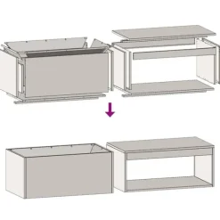 Rektangulær bålsted i forvitret stål - Udendørs bålplads | Farve: Brun | Størrelse: 160x45x35 cm