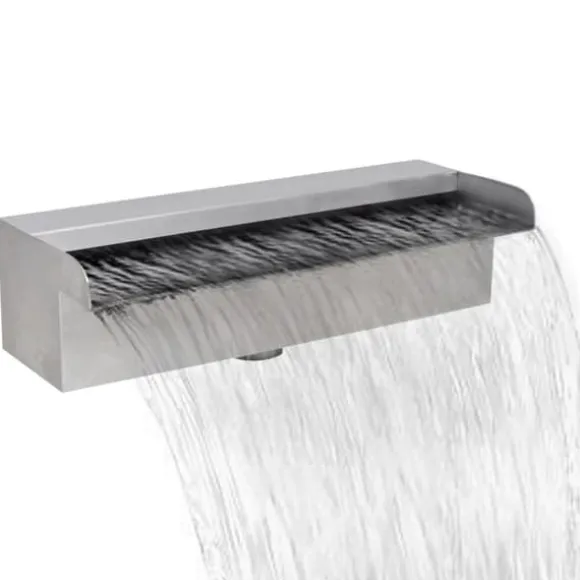 Rektangulær vandfaldsfontæne til pool rustfrit stål 30 cm - Fontæner