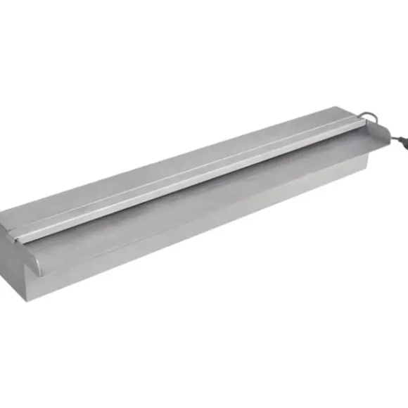 Rektangulær vandfaldsfontæne med LED-lys rustfrit stål 60 cm - Fontæne Til Pool - Fontæner Til Pools - Home & Living