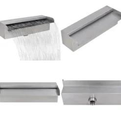 Rektangulær vandfaldsfontæne til pool rustfrit stål 30 cm - Fontæne Til Pool - Fontæner Til Pools - Home & Living