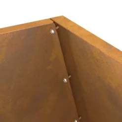 Rektangulært Bålsted i Forvitret Stål - Moderne Udendørs Pejs | Størrelse: 50x50x100 cm