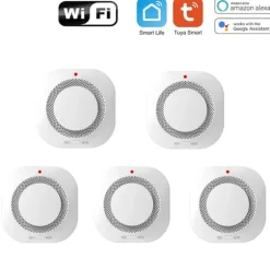 Røgalarm, Optisk Sensing, Smart Home Kompatibilitet,5PCS
