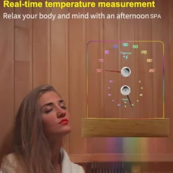RGB saunatermometer - nøjagtige temperatur- og luftfugtighedsaflæsninger