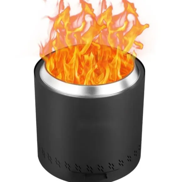Røgfri bålsted, 15,8 tommer diameter, træbrændende, rustfrit stål, udendørs pejs