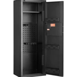 Rifle Safe 6-8 Våben, Digital Tastatur, Lås, Aftagelig Hylde, Stål, Sikker Opbevaring, Robust Design.