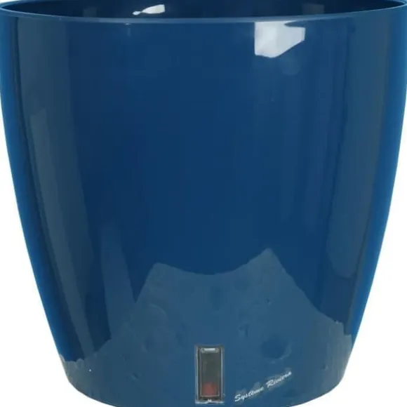 RIVIERA EVA NY rund blomlåda - Plast - Diameter 31 cm - Blå