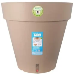 RIVIERA Loftblomkruka med vattenreserv - Rund - Ø 50 x H 46 cm - Taupe