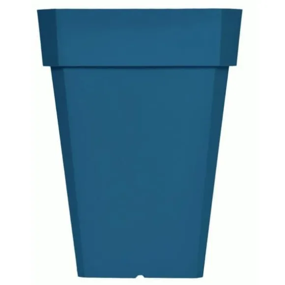 RIVIERA SOLEILLA fyrkantig blomsterlåda - Plast - Höjd 53 cm - Blå