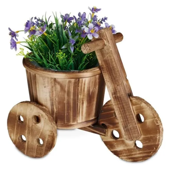 Robust blomstercykel i træ