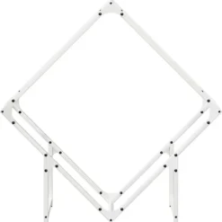 Robust brændestativ i koldvalset stål | Størrelse: 80x25x80 cm | Farve: Hvid