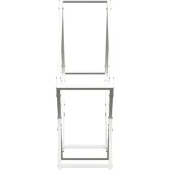 Robust brændestativ i koldvalset stål | Størrelse: 80x25x80 cm | Farve: Hvid