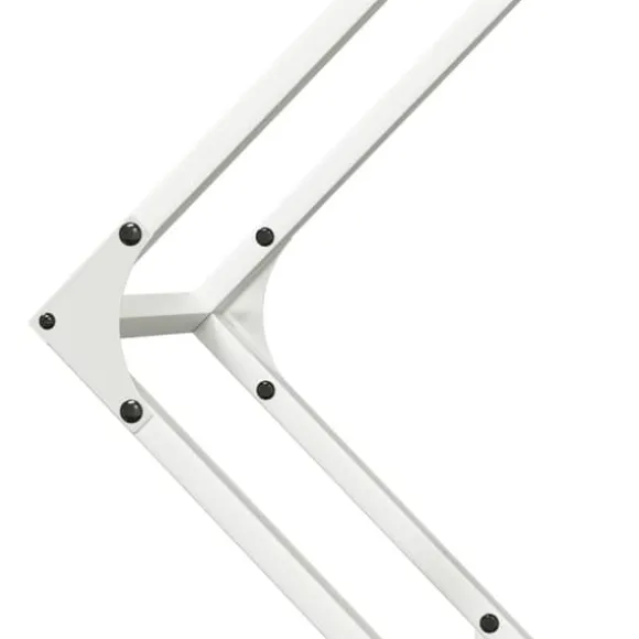 Robust brændestativ i koldvalset stål | Størrelse: 80x25x80 cm | Farve: Hvid