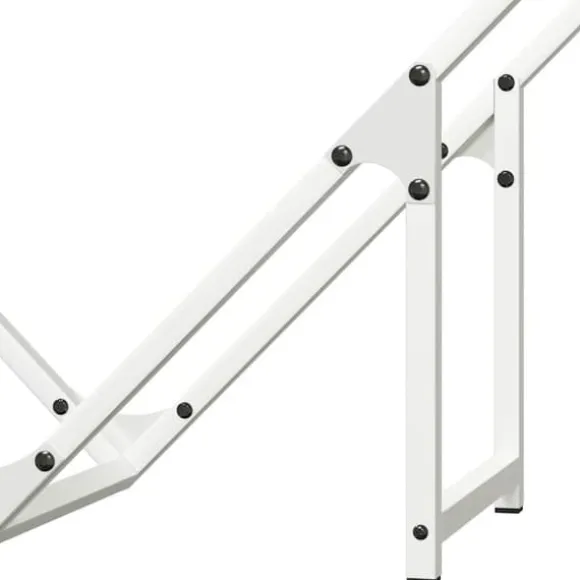 Robust brændestativ i koldvalset stål | Størrelse: 80x25x80 cm | Farve: Hvid