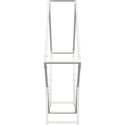 Robust brændestativ i koldvalset stål - Hvid | Størrelse: 100x25x100 cm