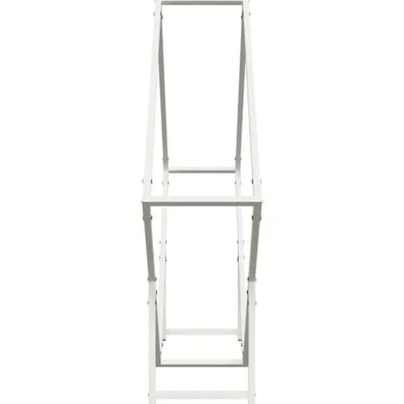 Robust brændestativ i koldvalset stål - Hvid | Størrelse: 100x25x100 cm