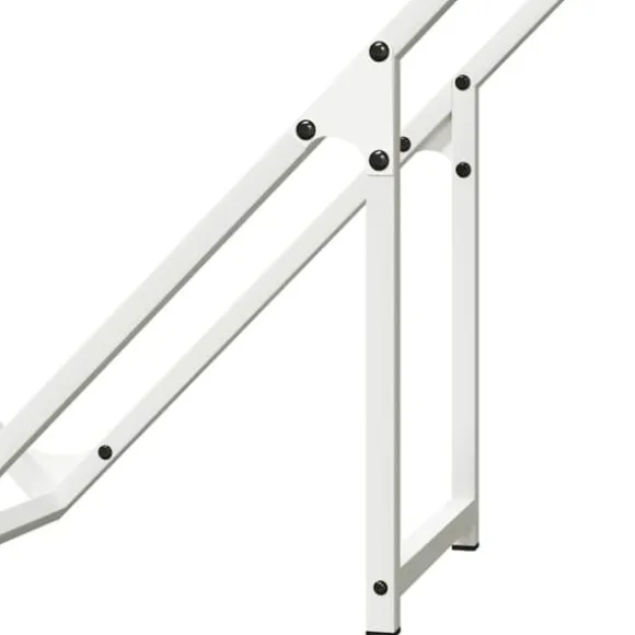 Robust brændestativ i koldvalset stål - Hvid | Størrelse: 100x25x100 cm