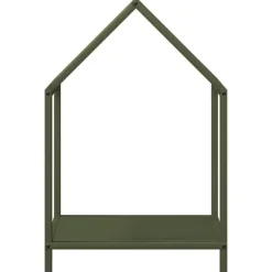 Robust brændestativ i koldvalset stål - Pejsebrændeholder | Farve: Olivengrøn | Størrelse: 40x25x60 cm