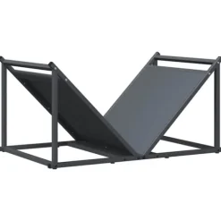 Robust brændestativ i koldvalset stål - Brændeholder | Farve: Antracitgrå | Størrelse: 70x43x34,5 cm
