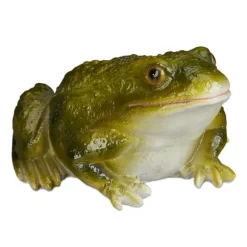 Robust havefigur frø kunststen