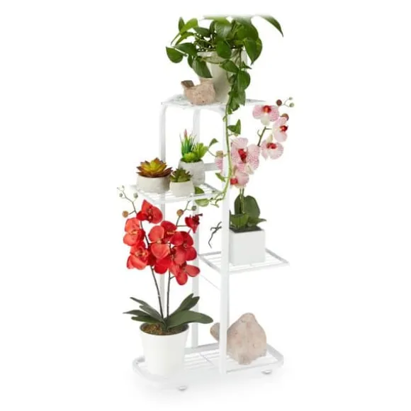 Robust metal blomstertrappe 4 etager