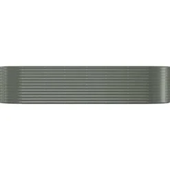 Robust plantekasse i galvaniseret stål | Størrelse: 322x100x68 cm | Farve: Grå