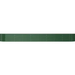 Robust plantekasse i galvaniseret stål - Højbed | Farve: Grøn | Størrelse: 368x80x36 cm