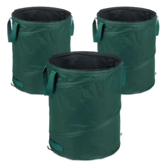 Robust sæt med 3 pop-up bladposer 90 l