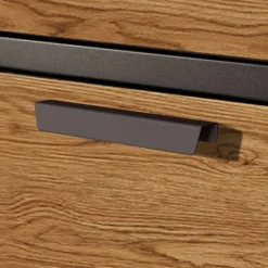 Robust stål pakkepostkasse med trælook finish - vejrbestandig & sikker