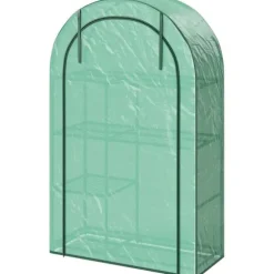 Rootz 4 -trins mini -grønhus - bærbart plantehus - tomatproducent - UV -beskyttelse - 100 x 45 x 160 cm