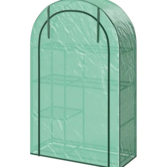 Rootz 4 -trins mini -grønhus - bærbart plantehus - tomatproducent - UV -beskyttelse - 100 x 45 x 160 cm