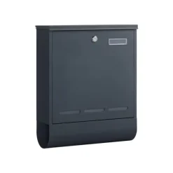 Rootz antracit stål Postkasse - Postkasse - Postkasse - Pulverlakeret stål - Vejrbestandig - Nem at installere - Sikkert låsesystem - 35cm x 12cm x 42 | CDON