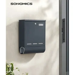 Rootz antracit stål Postkasse - Postkasse - Postkasse - Pulverlakeret stål - Vejrbestandig - Nem at installere - Sikkert låsesystem - 35cm x 12cm x 42 | CDON