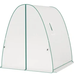 Rootz Arched Greenhouse - Plante Nursery - Gardening Shelter - Vejrbeskyttelse - 1,8 x 1,8 x 2 m - Hvid