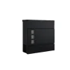 Rootz Black Mailbox - Letterbox - Postbox - Vejrbestandig beskyttelse - Galvaniseret stål - 37 x 10,5 x 37 cm