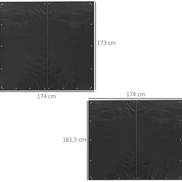Rootz Brændestativbetræk Sæt - Brændeholder - Beskyttelsesbetræk - 600D Oxford Polyester - Vejrbestandig - 176cm x 175cm x 163cm